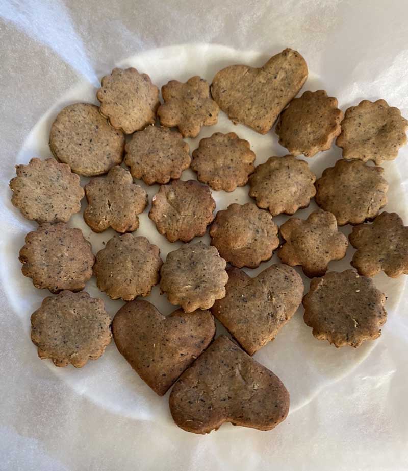 きなこと米粉のクッキーの作り方４：焼く