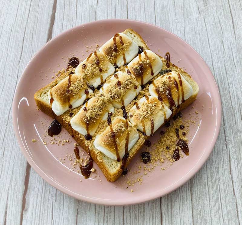 きなこ＆食パンレシピ４：マシュマロきなこトースト