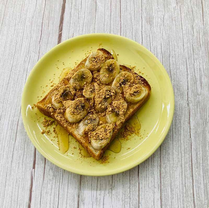 きなこ＆食パンレシピ３：バナナきなこトースト