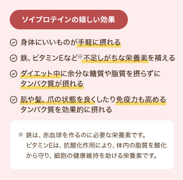 ソイプロテインの嬉しい効果